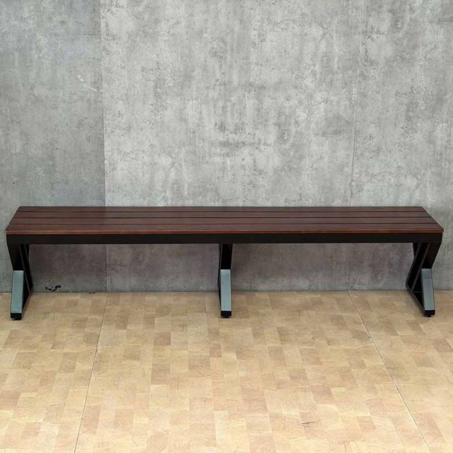 Ghế băng dài 200x40x45cm gỗ cao su chân sắt GBD087