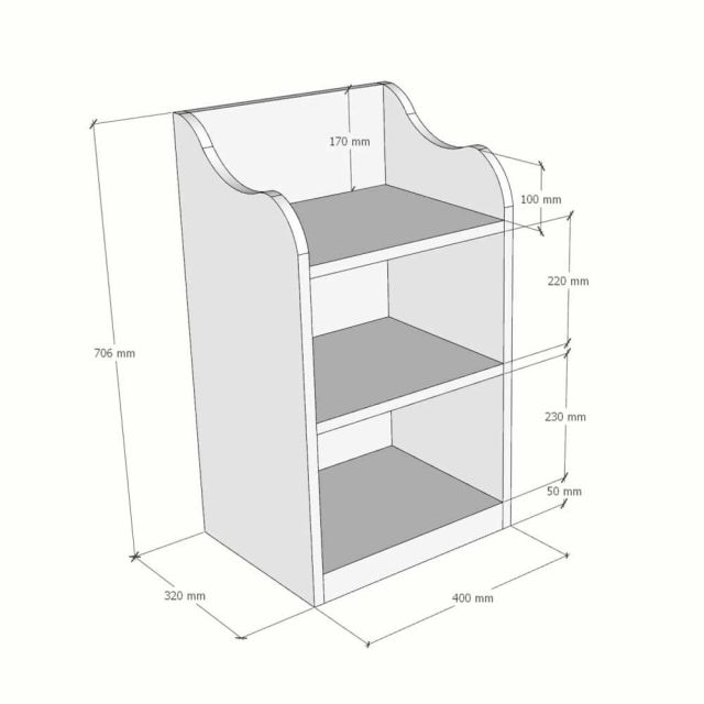 Kệ để nón bảo hiểm 40x32x70cm gỗ cao su KTT68094