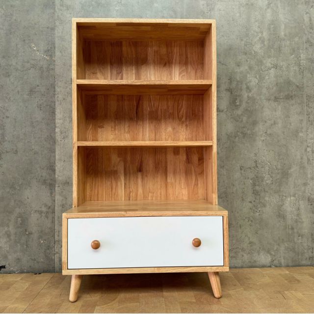 Kệ sách cho bé 60x35x110cm gỗ cao su TREM008