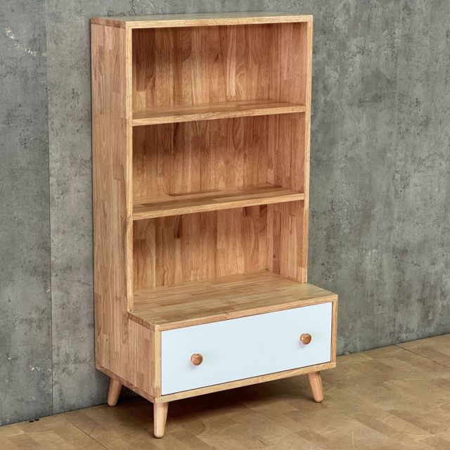 Kệ sách cho bé 60x35x110cm gỗ cao su TREM008