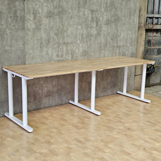 Bàn làm việc 240x80cm gỗ cao su hệ TIO HBTO058