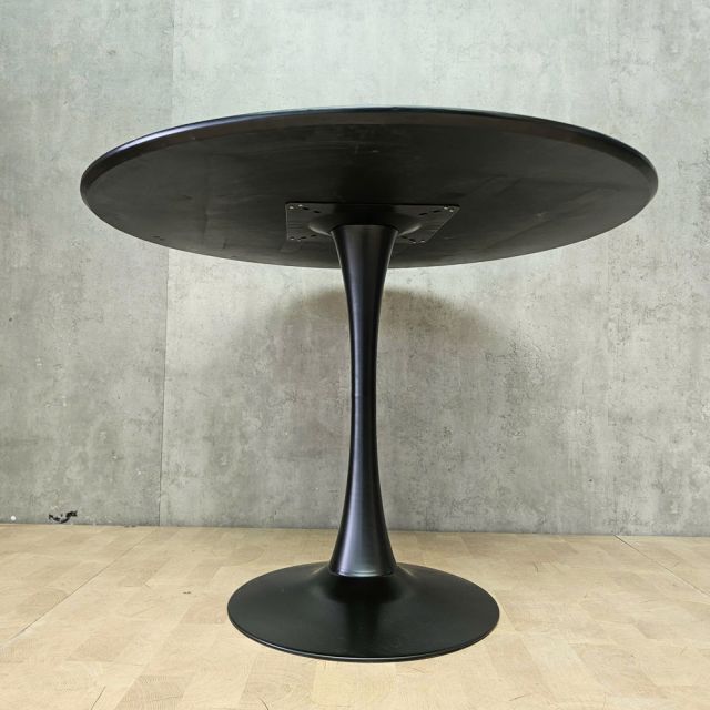 Bàn ăn tròn 100x100cm gỗ cao su chân Tulip BA68319