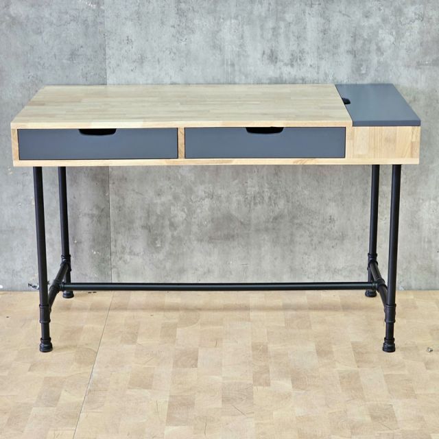 Bàn làm việc ống nước 120x60cm gỗ cao su PPF022