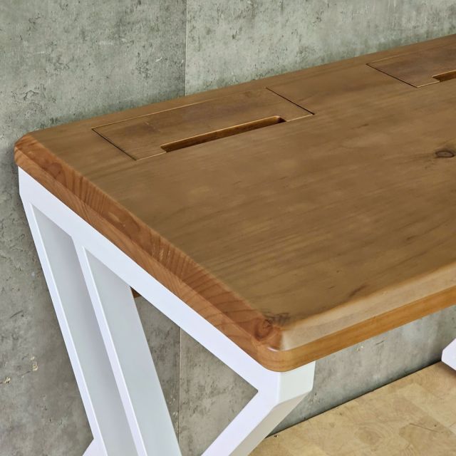 Bàn làm việc có hộp điện 100x60cm gỗ thông hệ XConcept HBXC074
