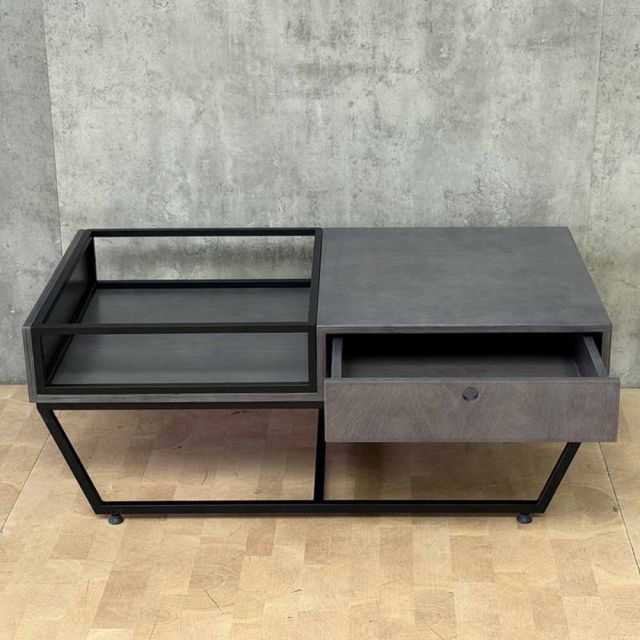Bàn Sofa 110x60cm Plywood Venner Brich kết hợp khung sắt sơn tĩnh điện TT68380