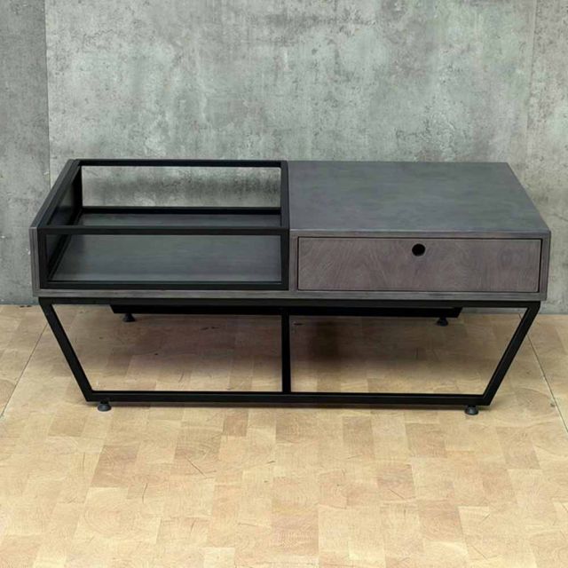 Bàn Sofa 110x60cm Plywood Venner Brich kết hợp khung sắt sơn tĩnh điện TT68380
