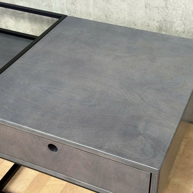 Bàn Sofa 110x60cm Plywood Venner Brich kết hợp khung sắt sơn tĩnh điện TT68380