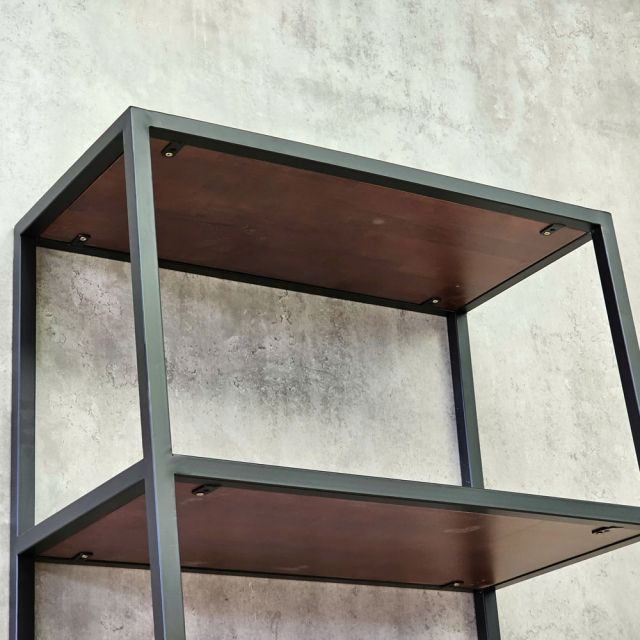 Kệ trang trí 5 tầng 60x45x160cm gỗ cao su khung sắt sơn tĩnh điện KS68381