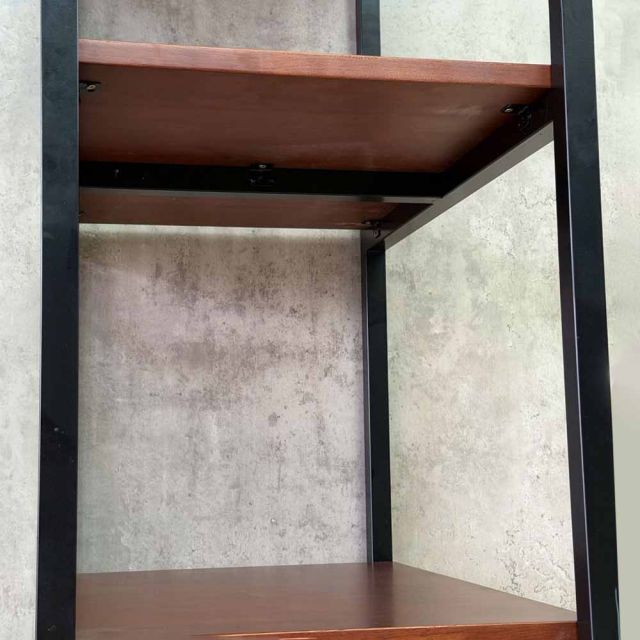 Kệ trang trí 4 tầng 40x60x140cm gỗ cao su khung sắt sơn tĩnh điện KTT68097