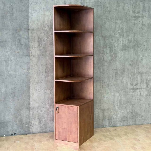 Kệ tủ góc tường 40x55x200cm gỗ cao su TQA68022