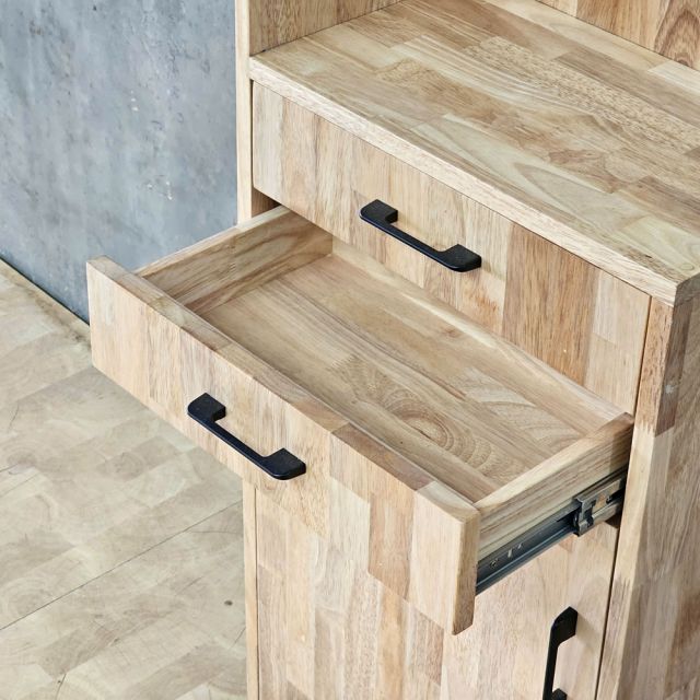 Kệ góc tường 45x27x255cm gỗ cao su chân sắt sơn tĩnh điện KGT68064