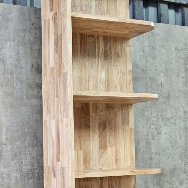 Kệ góc tường 45x27x255cm gỗ cao su chân sắt sơn tĩnh điện KGT68064