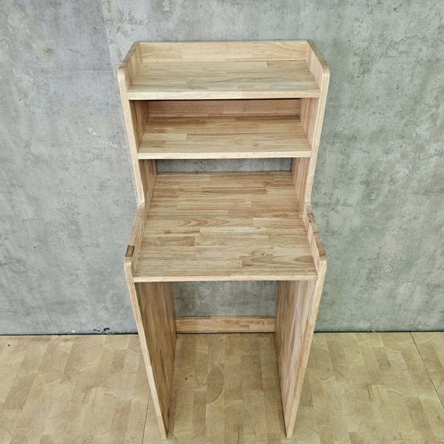 Kệ để tủ lạnh 50x50x130cm gỗ cao su KTLA008