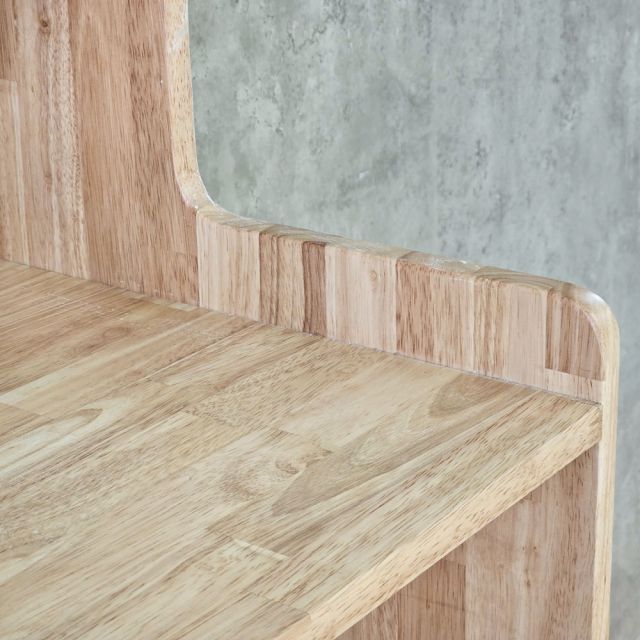 Kệ để tủ lạnh 50x50x130cm gỗ cao su KTLA008