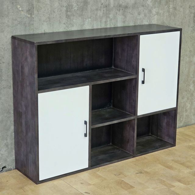Kệ trang trí treo tường 120x30x90cm gỗ cao su KTT68095