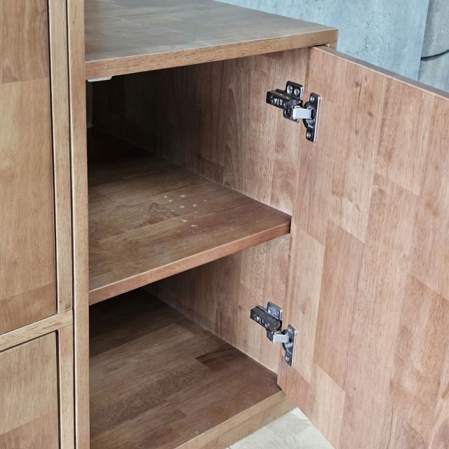 Hệ tủ quần áo 200x55x200cm gỗ cao su TQA68083