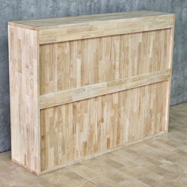 Kệ trang trí treo tường 120x30x90cm gỗ cao su KTT68095
