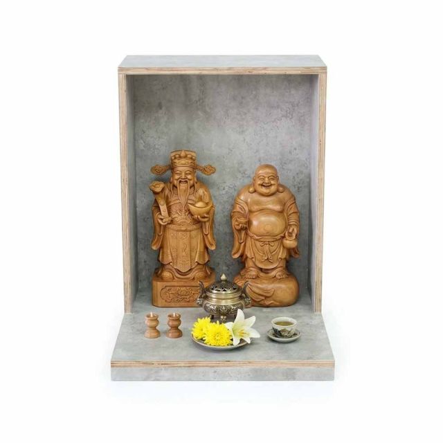 Bàn thờ ông địa thần tài đơn giản gỗ plywood BTTT001