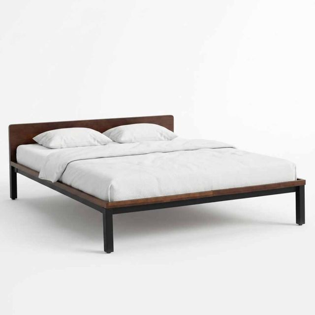Giường ngủ ZENO cho nệm 160x200cm gỗ cao su GN68063