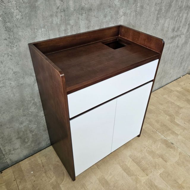 Tủ để máy pha cafe gia đình/văn phòng gỗ cao su KDCF001