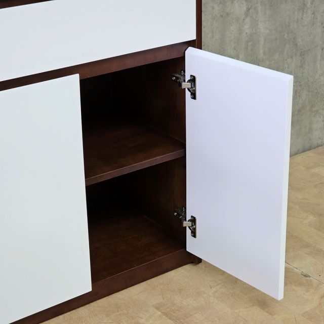 Tủ để máy pha cafe gia đình/văn phòng gỗ cao su KDCF001