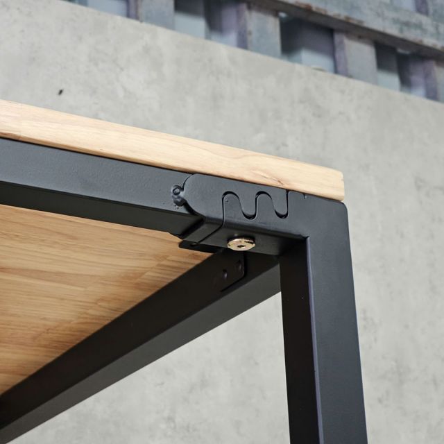 Kệ máy giặt máy sấy 71x62x186cm gỗ cao su khung sắt KMG68038