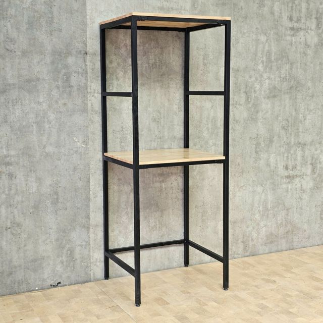 Kệ máy giặt máy sấy 71x62x186cm gỗ cao su khung sắt KMG68038