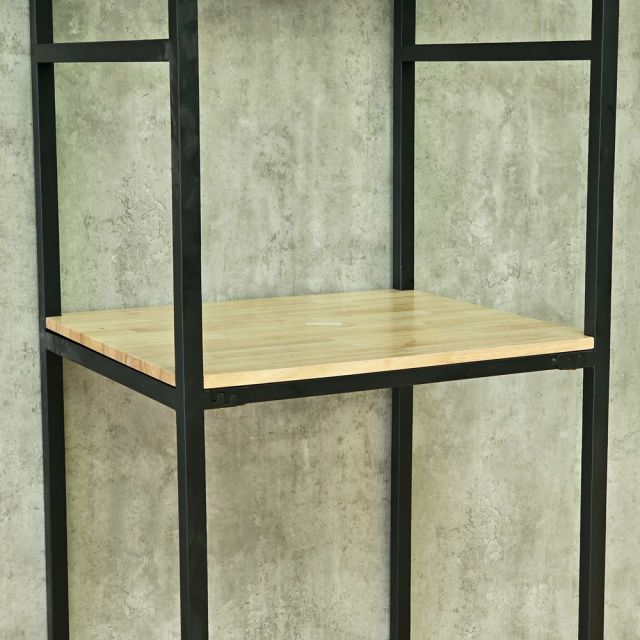 Kệ máy giặt máy sấy 71x62x186cm gỗ cao su khung sắt KMG68038