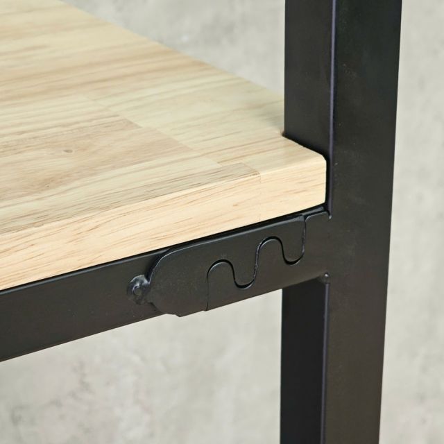 Kệ máy giặt máy sấy 71x62x186cm gỗ cao su khung sắt KMG68038