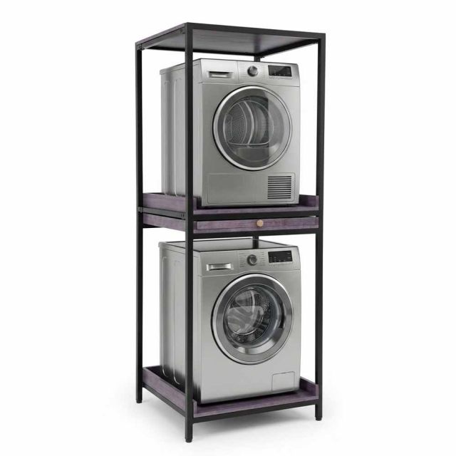 Kệ máy giặt máy sấy 80x77x206cm gỗ cao su KMG68039