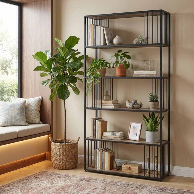 Kệ trưng bày GETO 100x30x180cm gỗ plywood khung sắt KTT68111