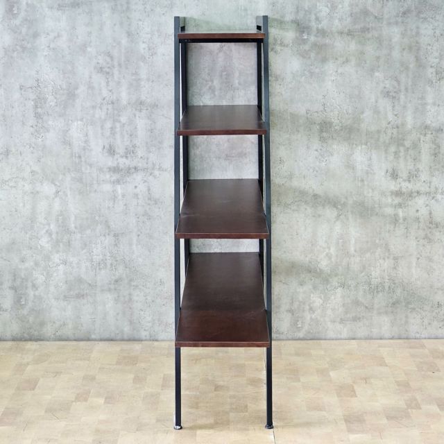 Kệ sách trang trí A2-SHELF gỗ cao su khung sắt KTT68107