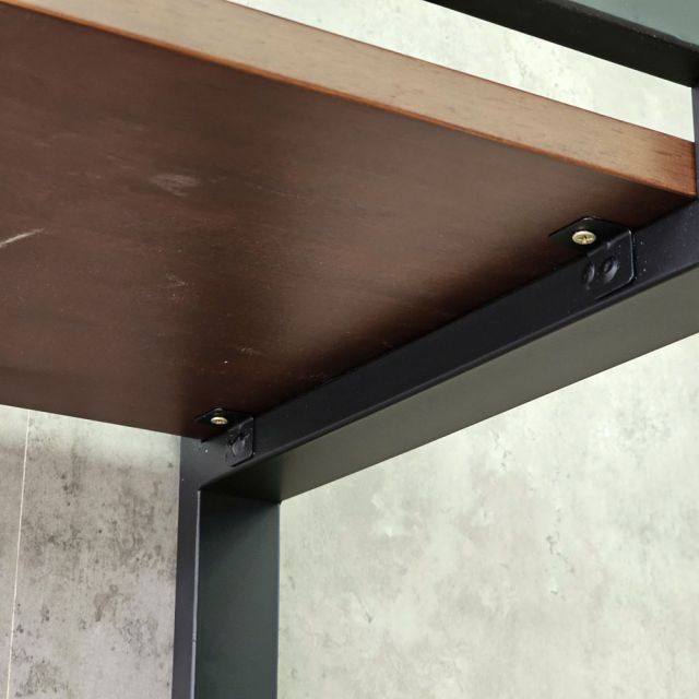 Kệ sách trang trí A2-SHELF gỗ cao su khung sắt KTT68107