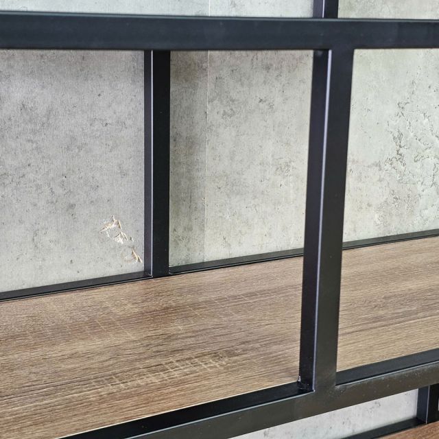 Kệ trang trí phòng khách đôi CENSOUR 200x30x200cm gỗ plywood khung sắt KTT68108