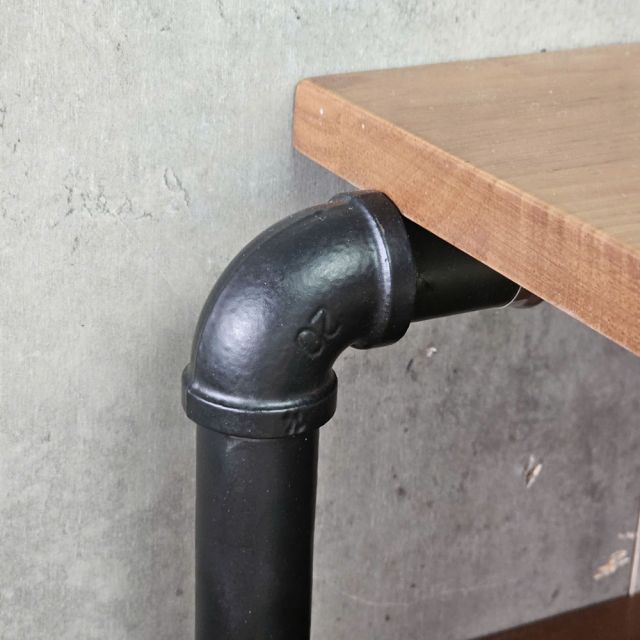 Kệ tivi PIPE 140x45x50cm gỗ cao su chân ống nước hai ngăn kéo KTV68021