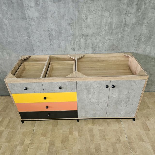 Module tủ bếp dưới 160x60cm gỗ plywood chân sắt MTBD022