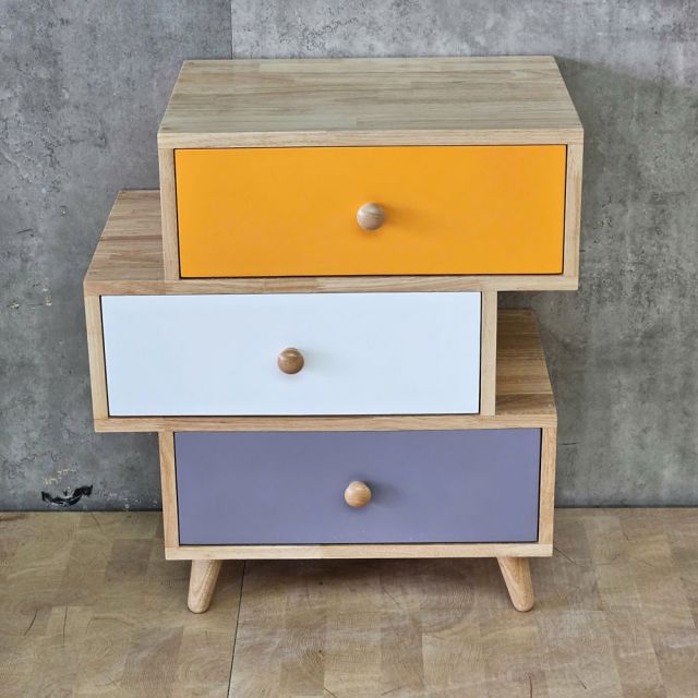 Tủ đầu giường COLO gỗ cao su 60x35x67cm - TDG68081