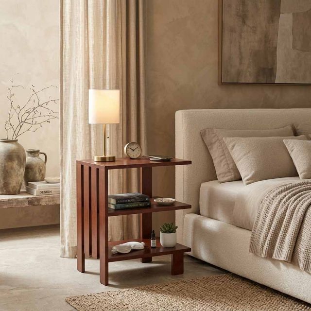 Kệ đầu giường 50x35x60cm gỗ cao su TDG68082