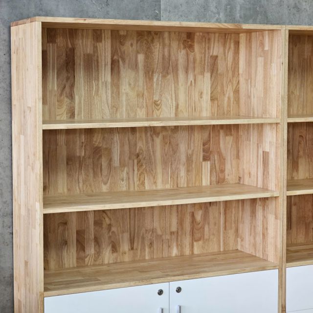Tủ đựng hồ sơ văn phòng 270x35x170cm gỗ cao su THS68008