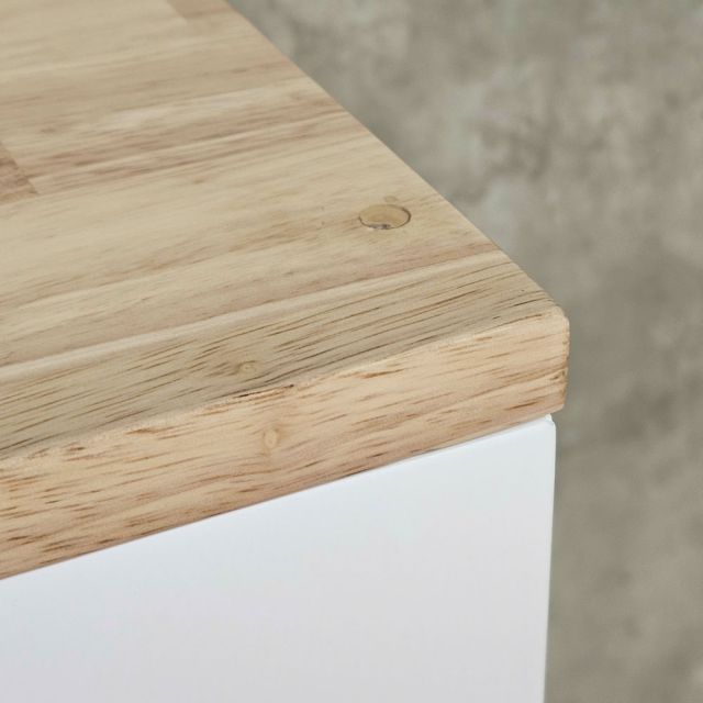 Tủ hồ sơ 3 tầng cửa kính có khóa 80x40x120cm gỗ cao su THS68015