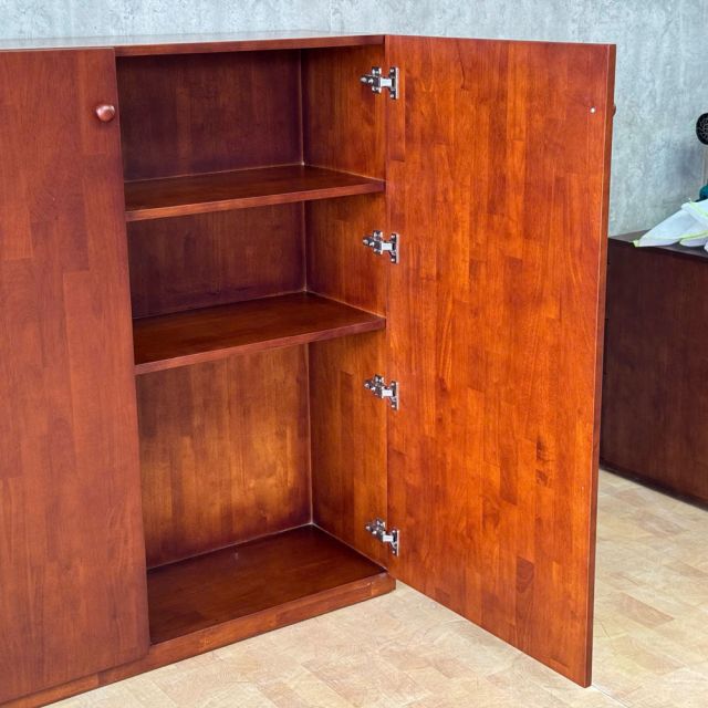 Tủ văn phòng 120x35x120cm gỗ cao su THS68090