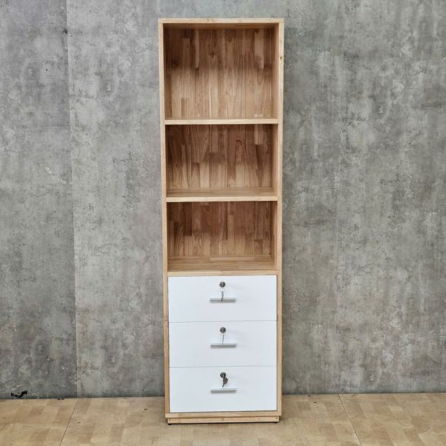 Tủ hồ sơ 50x30x170cm gỗ cao su THS68097