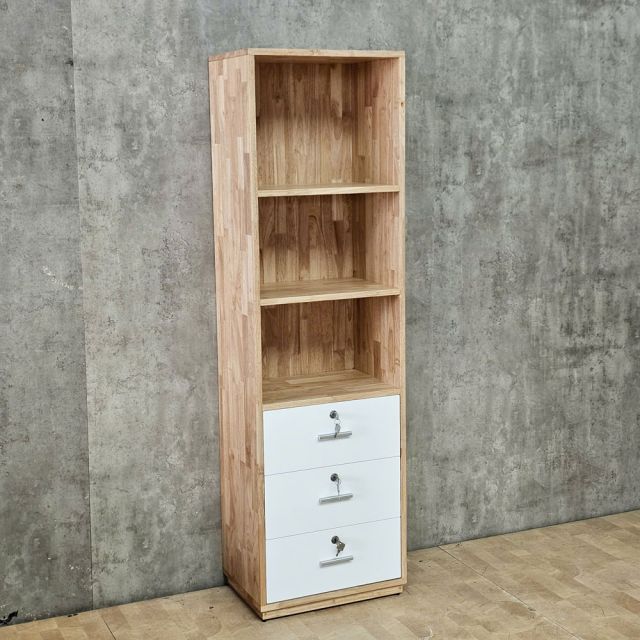 Tủ hồ sơ 50x30x170cm gỗ cao su THS68097