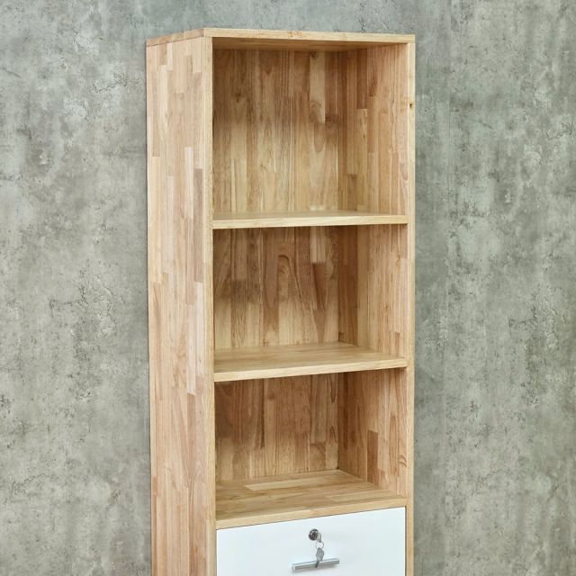 Tủ hồ sơ 50x30x170cm gỗ cao su THS68097