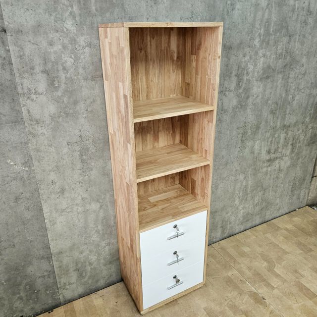 Tủ hồ sơ 50x30x170cm gỗ cao su THS68097