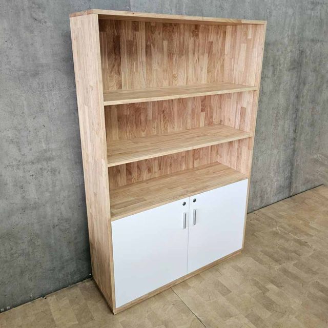 Tủ hồ sơ đứng 100x35x170cm gỗ cao su THS68098