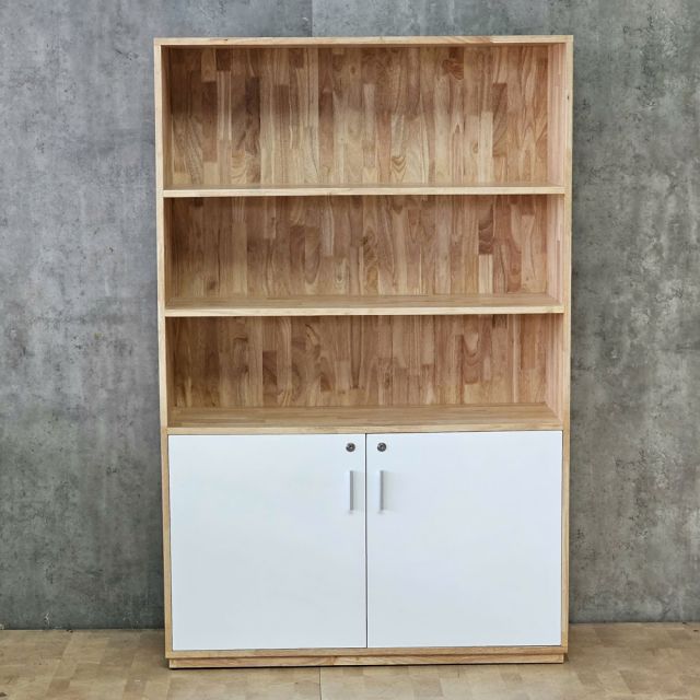 Tủ hồ sơ đứng 100x35x170cm gỗ cao su THS68098