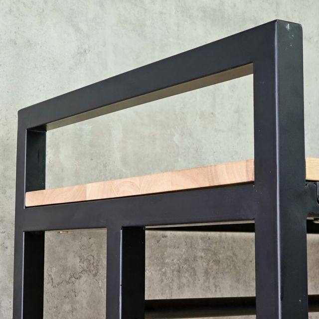Kệ treo quần áo CHUNL 100x50x180cm gỗ cao su khung sắt TQA68109