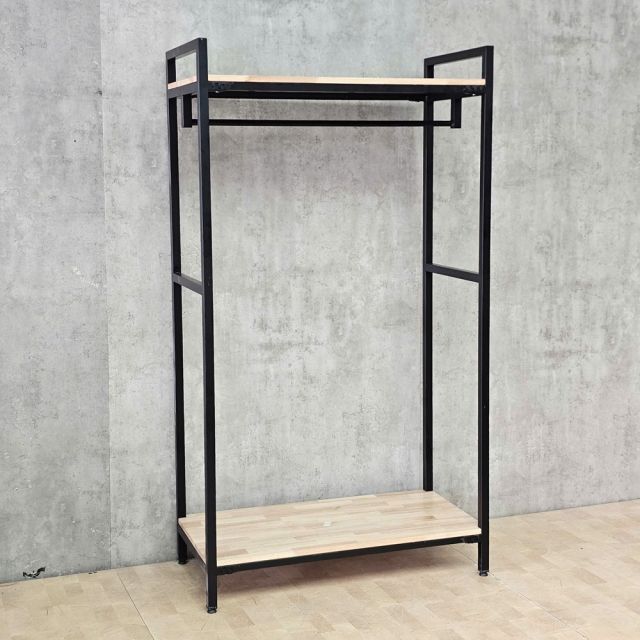 Kệ treo quần áo CHUNL 100x50x180cm gỗ cao su khung sắt TQA68109