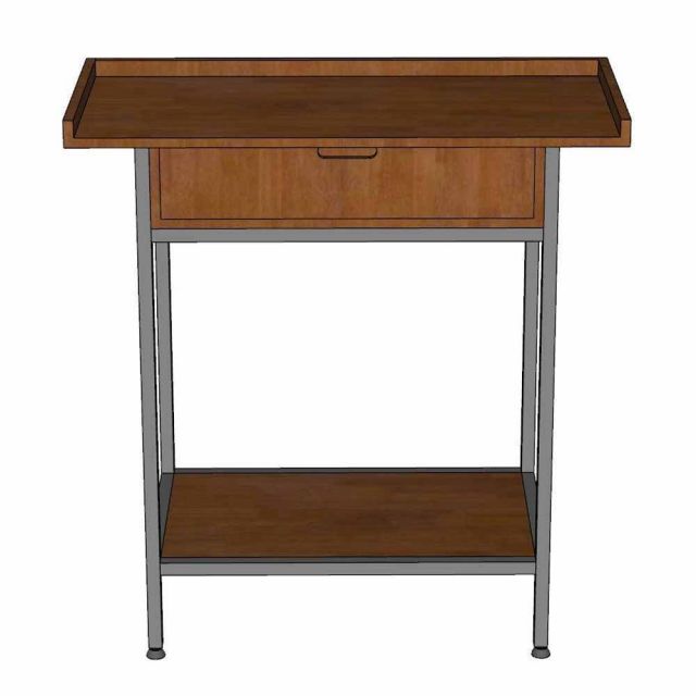 Bàn thờ gia tiên 107x48x100cm gỗ cao su chân sắt sơn tĩnh điện TTGT005